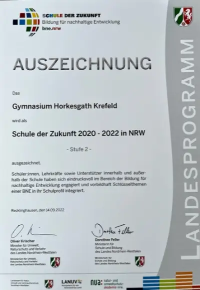 Auszeichnung als &bdquo;Schule der Zukunft&ldquo;