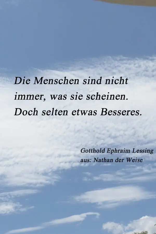 Die Menschen sind nicht immer, was sie scheinen&hellip;