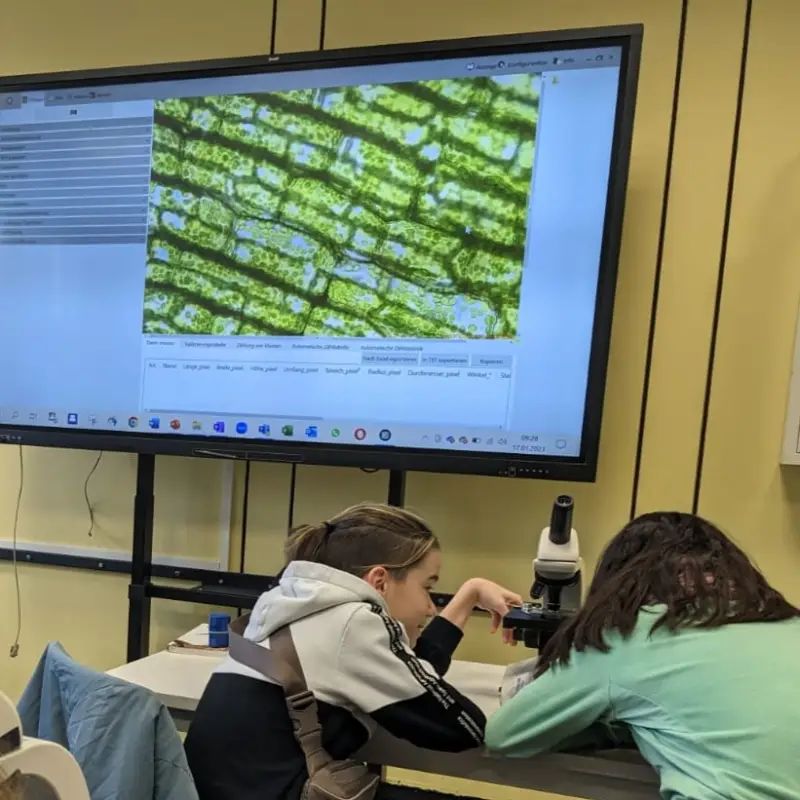 Digitales Mikroskop bereichert den Biologie-Unterricht
