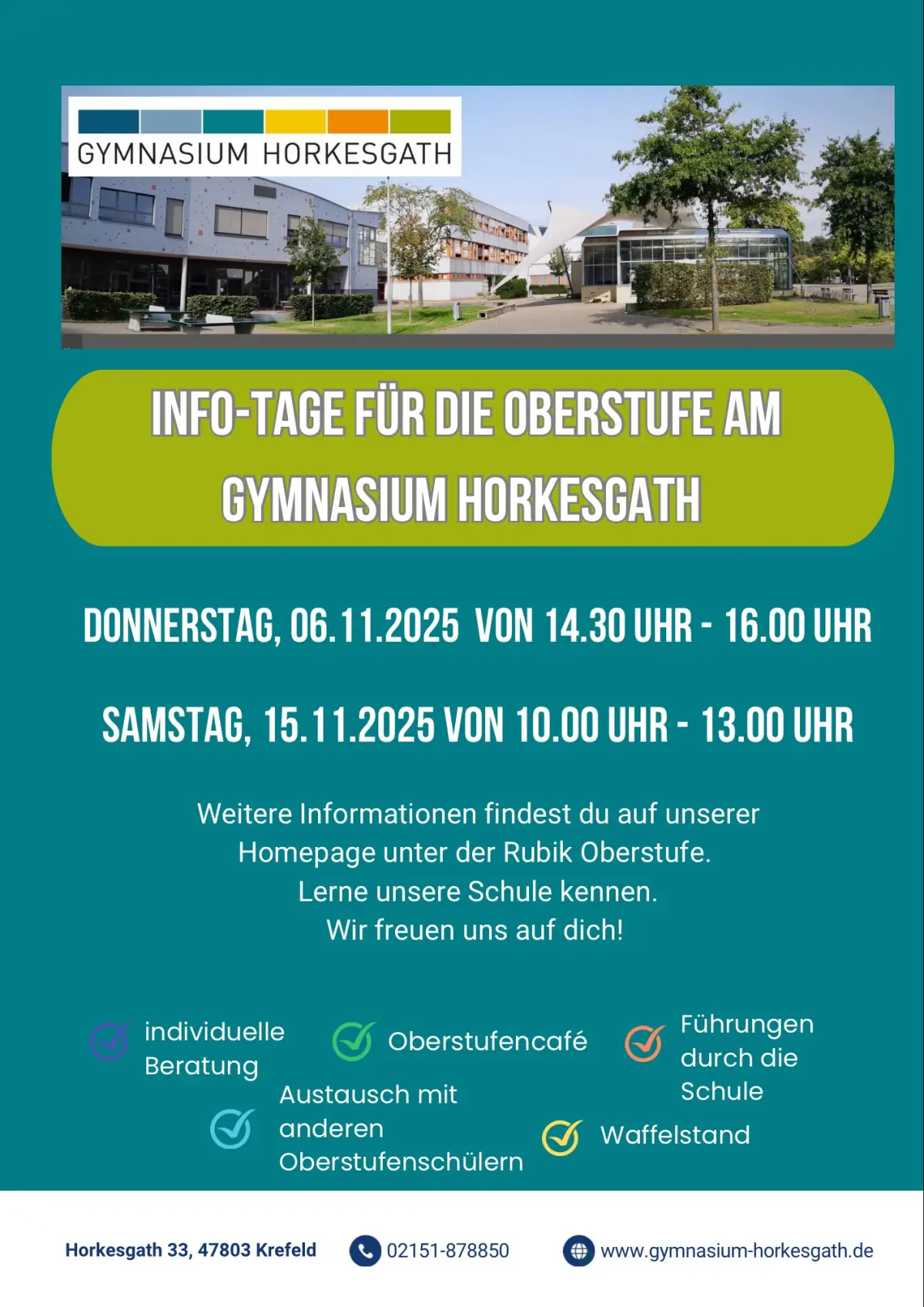 Info-Tage zur Oberstufe &ndash; herzliche Einladung!