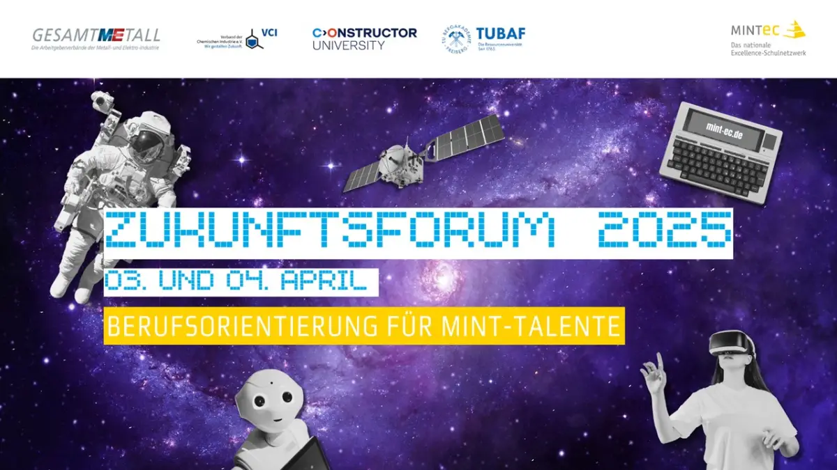 Jetzt Pl&auml;tze sichern f&uuml;r das MINT-EC Zukunftsforum 2025 am 03./04. April!