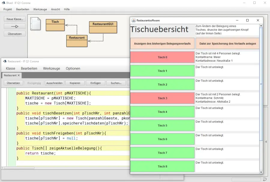Kontaktnachverfolgung leicht gemacht: Schüler*innen programmieren Software für Restaurants