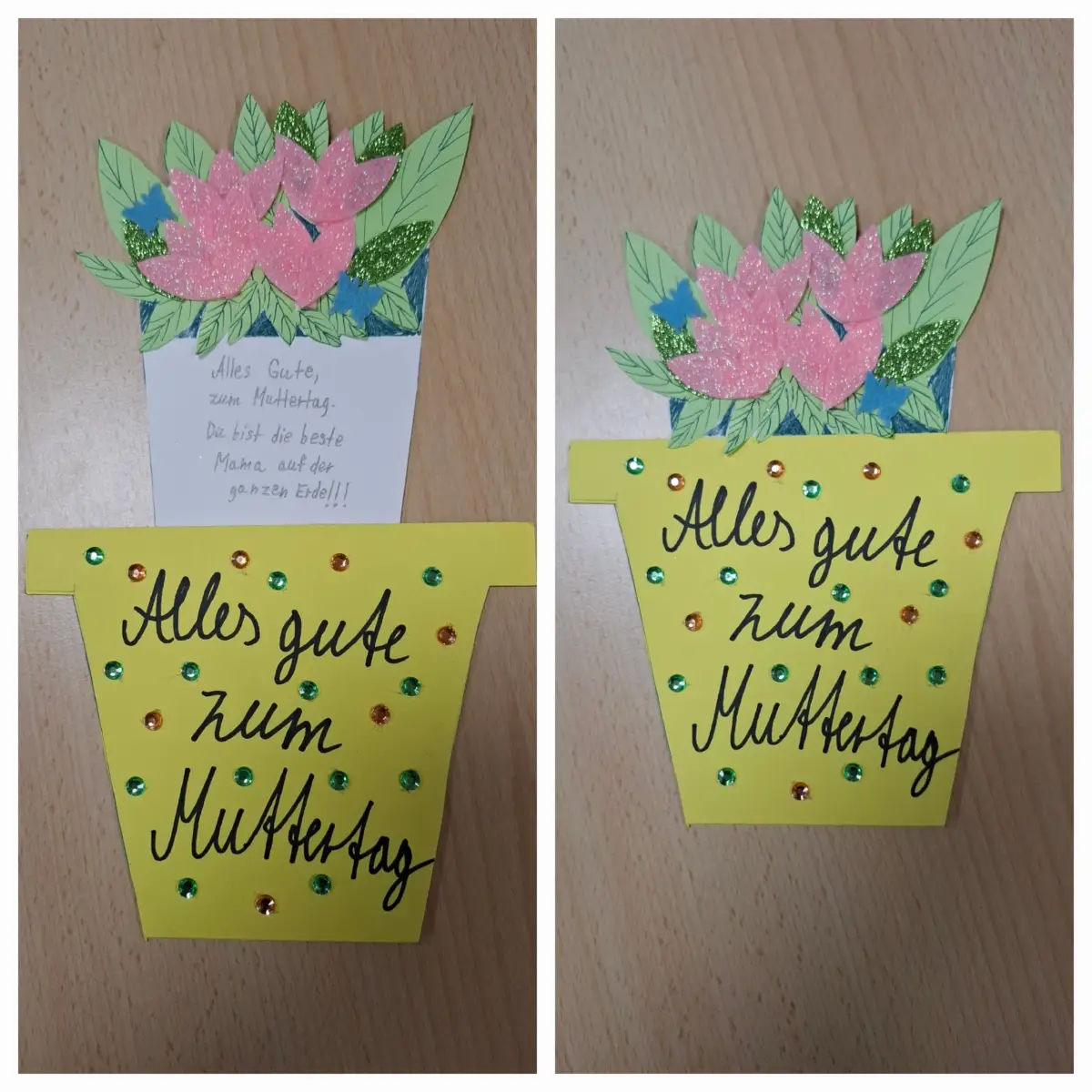 Muttertagsbasteleien aus unserer Kreativ-AG