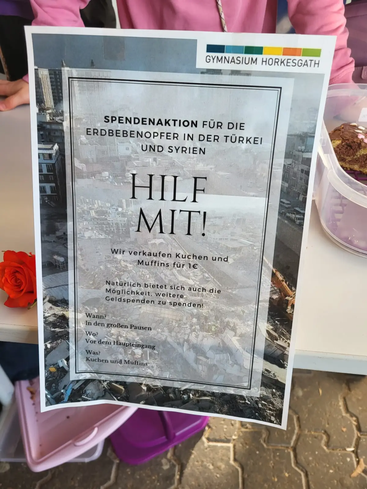 Sch&uuml;ler:innen spenden f&uuml;r Erdbebenopfer