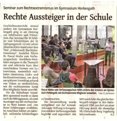 Seminar zum Rechtsextremismus