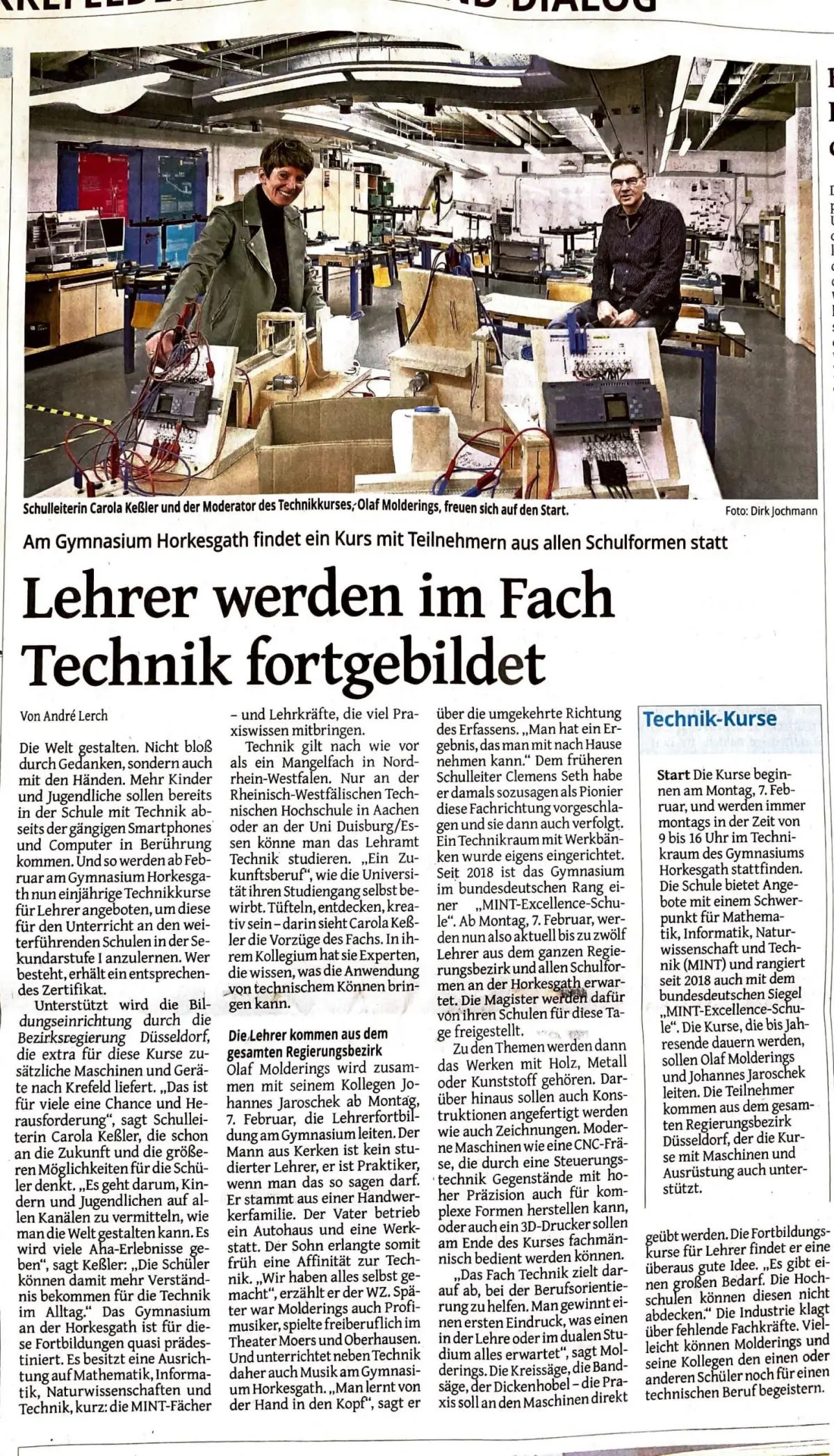 Start des Technik-Zertifikatskurses