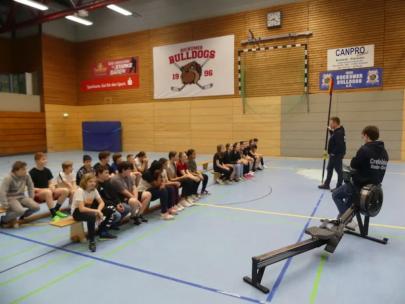 Talentsichtung des Crefelder Ruderclubs am Gymnasium Horkesgath