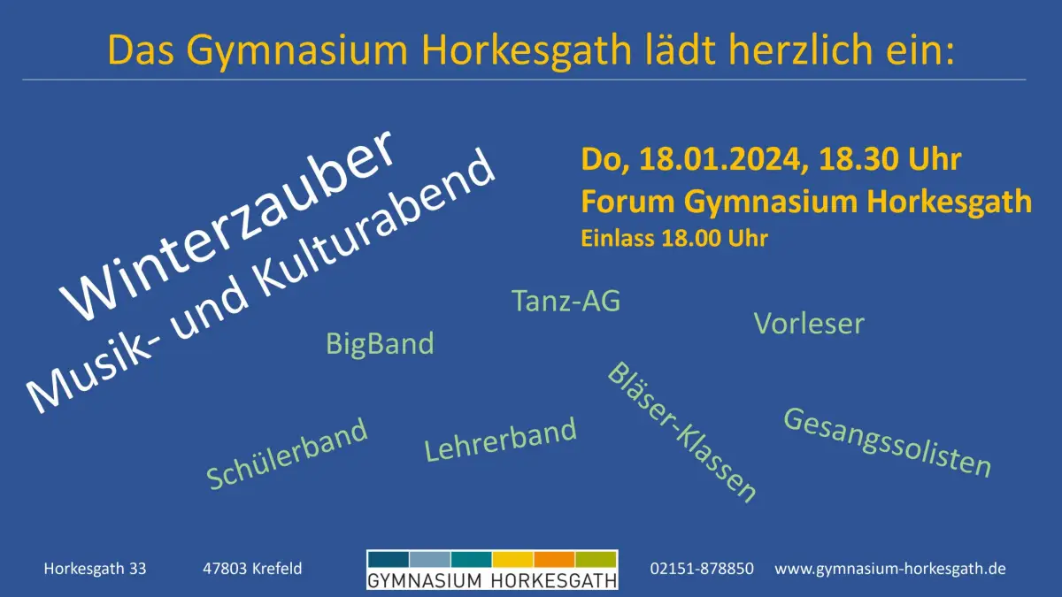 Einladung zum „Winterzauber“ – Musik und Kulturabend